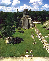 Main Plaza of Tikal - Maya Archaeological Site - Photo by Bill Bogusky Maya Expeditions