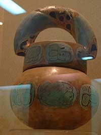 Chocolate vase in Guatemala National Museum - Rio Azul