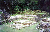 Uaxactun Sacraficial Platform  - Maya Archaeology Site