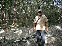 Archaeologist Enrique Salazar at his former excavation site El Mirador - Maya Expeditions