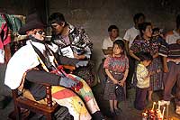 Maximon at Zunil - photo by Gordon Kilgore - Ceremonies - Maya Expeditions
